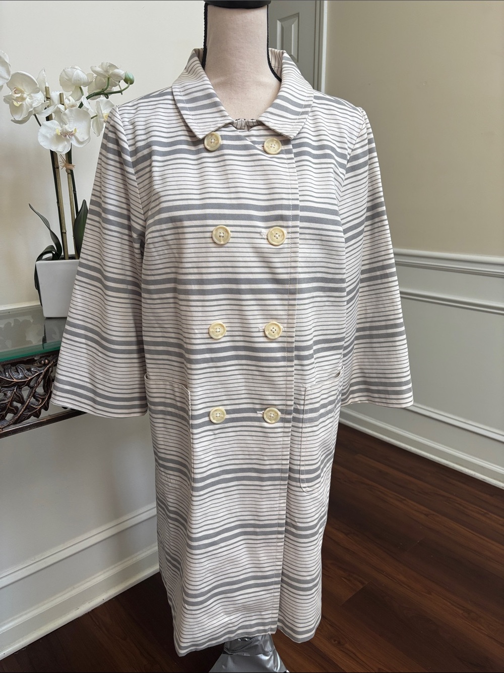 Proenza Schouler 3/4 Sleeve Jacket in Gray and Cream size Large